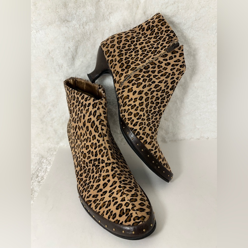 California Magdesians-80s/90s Vintage, USA, Leopard, Kitten Heel, Boot. Size-9N - Picture 4 of 11
